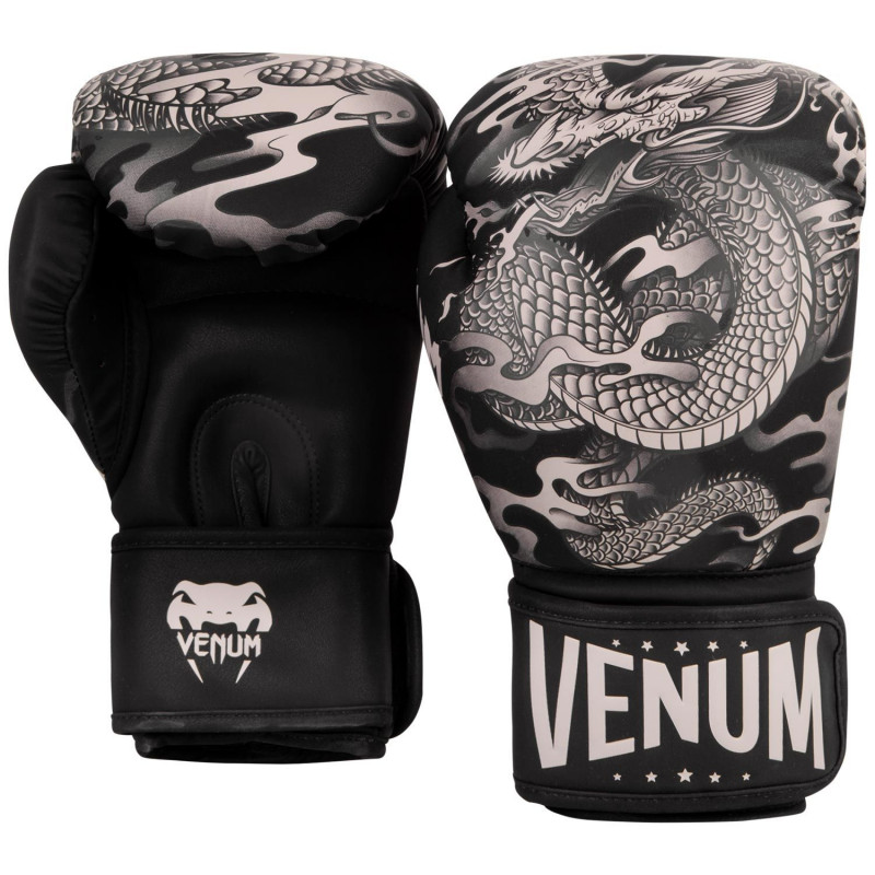 Перчатки Venum Dragons Flight Boxing Gloves Black/Sand (01706) фото 2