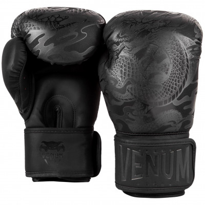 Перчатки Venum Dragons Flight Boxing Gloves Black/Black (01705) фото 2