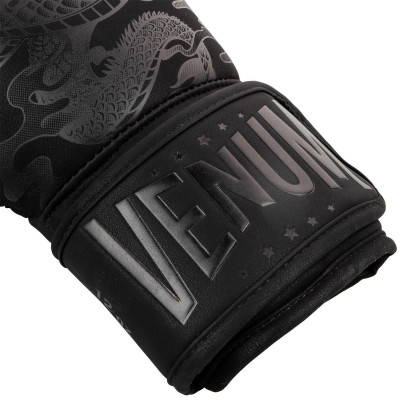 Перчатки Venum Dragons Flight Boxing Gloves Black/Black (01705) фото 5