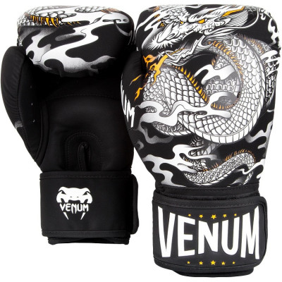 Рукавиці Venum Dragons Flight Boxing Gloves B/W (01359) фото 3