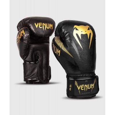 Перчатки Venum Impact Boxing Gloves Gold/Black (02060) фото 1