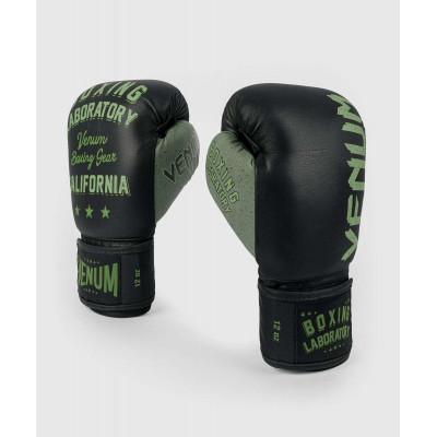 Перчатки Venum Boxing Lab Gloves Black/Green (02091) фото 1