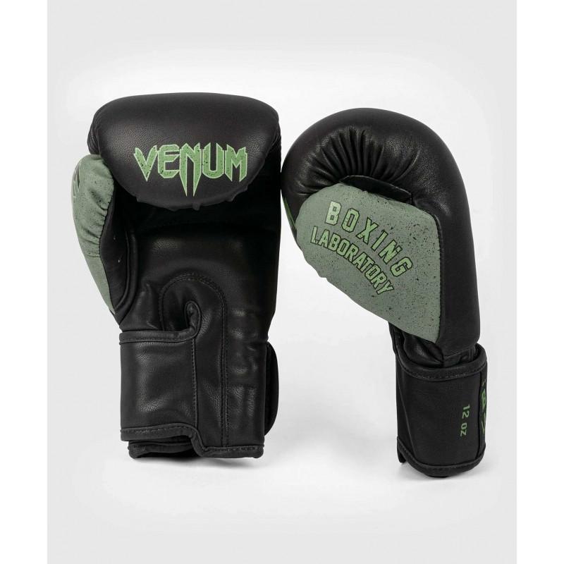 Перчатки Venum Boxing Lab Gloves Black/Green (02091) фото 2