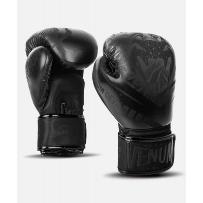 Перчатки Venum Devil Boxing Gloves Black/Black (01992) фото 1