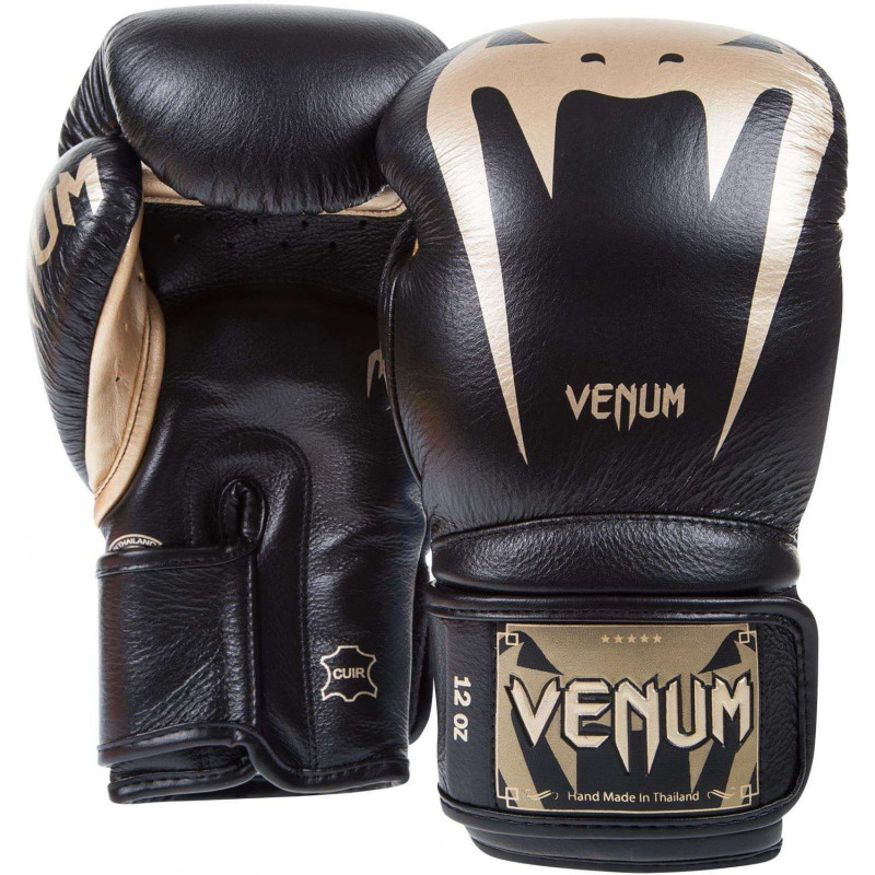 Боксерские Перчатки Venum Giant 3.0 Nappa Чёрные/Золото (01878) фото 2