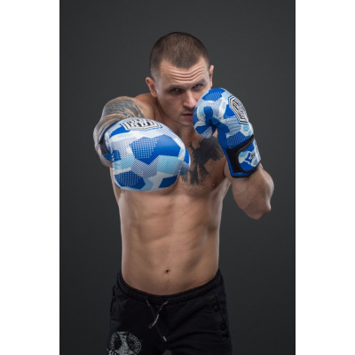 Боксёрские перчатки SVA STONE ІДУ на ВИ BLUE (01629) фото 6