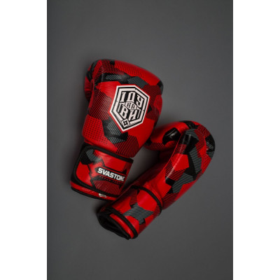 Боксёрские перчатки SVA STONE ІДУ на ВИ  RED (01628) фото 5