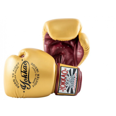 Боксёрские перчатки YOKKAO Vintage gloves gold (01766) фото 2