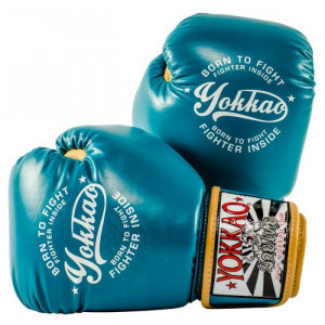 Боксёрские перчатки YOKKAO Vintage gloves blue
