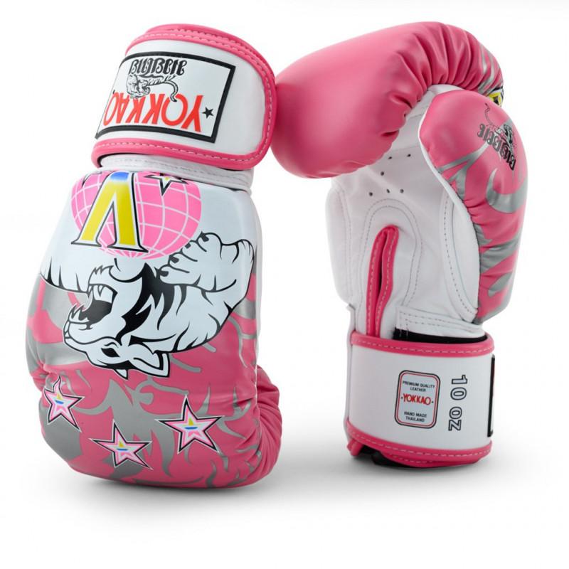 Перчатки боксёрские YOKKAO 90s Gloves Pink (02213) фото 3