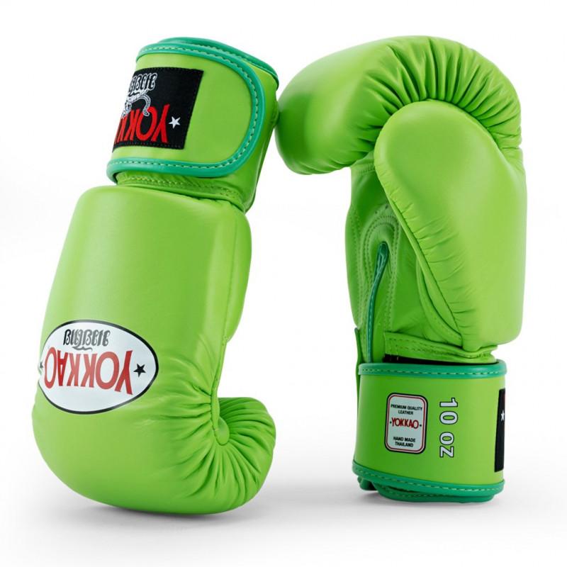 Боксёрские перчатки YOKKAO Matrix Boxing Gloves Lime Zest (02205) фото 2