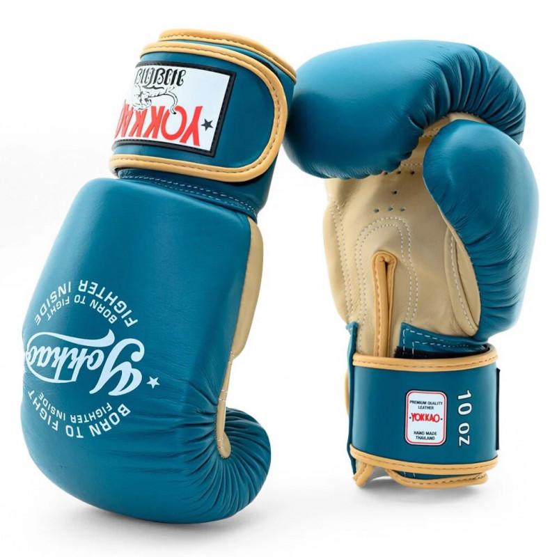 Рукавиці YOKKAO Vintage Boxing Blue Nobility (02208) фото 2