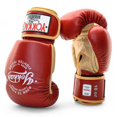 Перчатки YOKKAO Vintage Boxing Gloves Red Cerise (02209) фото 2