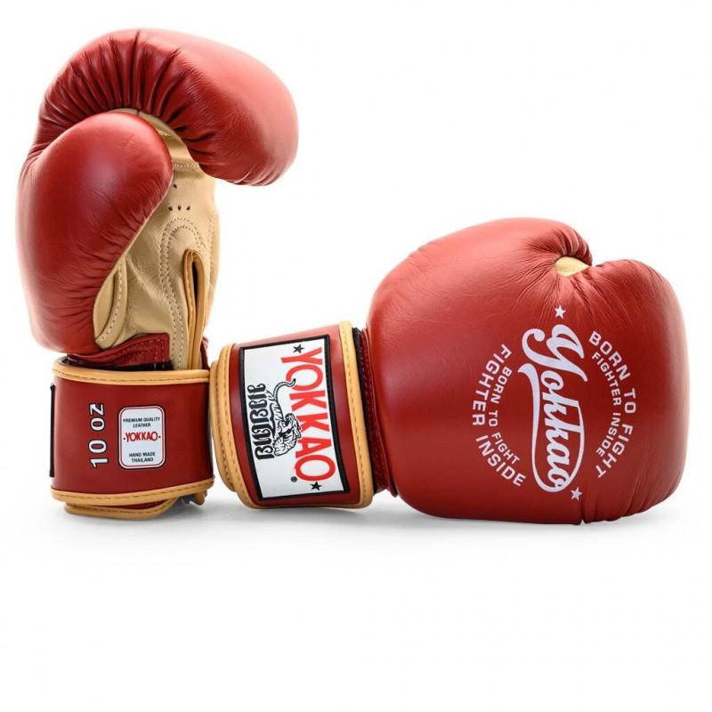 Перчатки YOKKAO Vintage Boxing Gloves Red Cerise (02209) фото 3