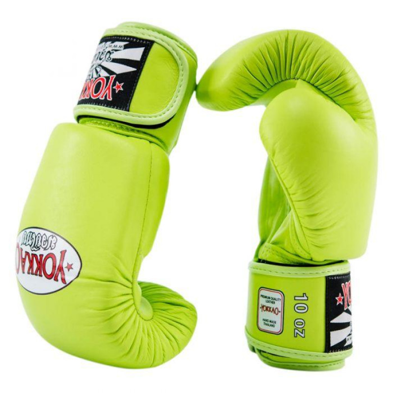 Боксёрские перчатки YOKKAO Matrix Gloves lime (01767) фото 3