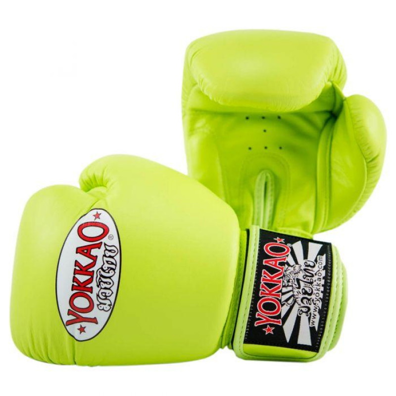 Боксёрские перчатки YOKKAO Matrix Gloves lime (01767) фото 2