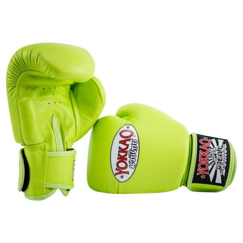 Боксёрские перчатки YOKKAO Matrix Gloves lime (01767) фото 4