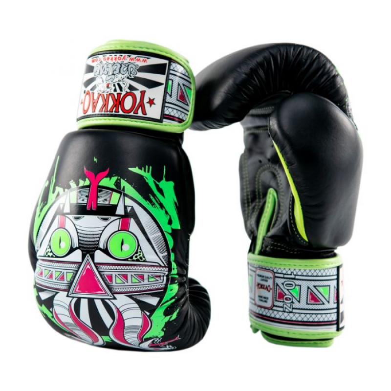 Боксёрские перчатки YOKKAO Apex Snake Muay Thai black (01643) фото 4