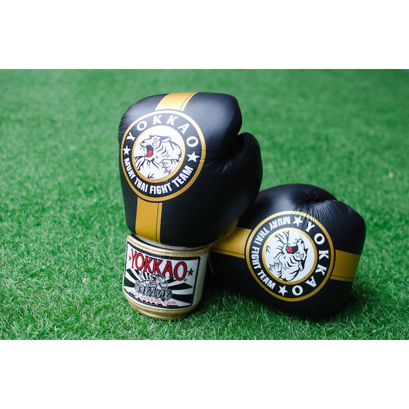 Перчатки YOKKAO FIGHT TEAM Boxing Black gold (01199) фото 4