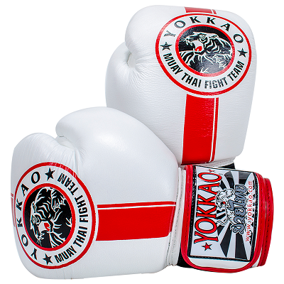 Перчатки YOKKAO FIGHT TEAM WHITE Boxing Gloves (01467) фото 1