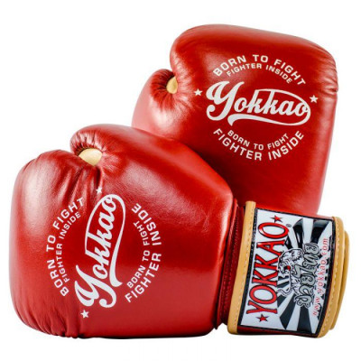 Боксёрские перчатки YOKKAO Vintage gloves red (01763) фото 1