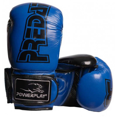 Боксёрсские перчатки PowerPlay Blue 3017 синие (01798) фото 1