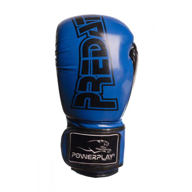 Боксёрсские перчатки PowerPlay Blue 3017 синие (01798) фото 4