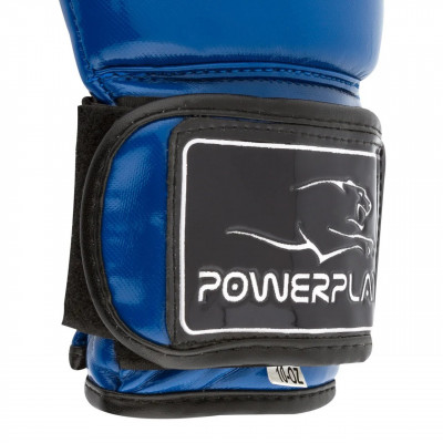 Боксёрсские перчатки PowerPlay Blue 3017 синие (01798) фото 6