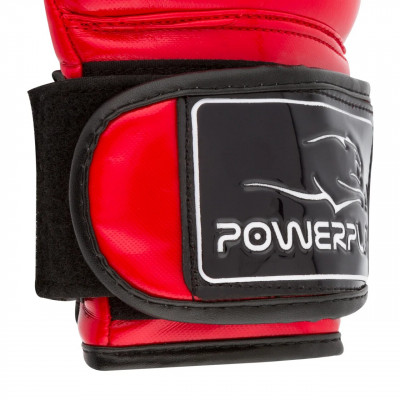 Боксёрсские перчатки PowerPlay Red 3017 красные (01796) фото 5