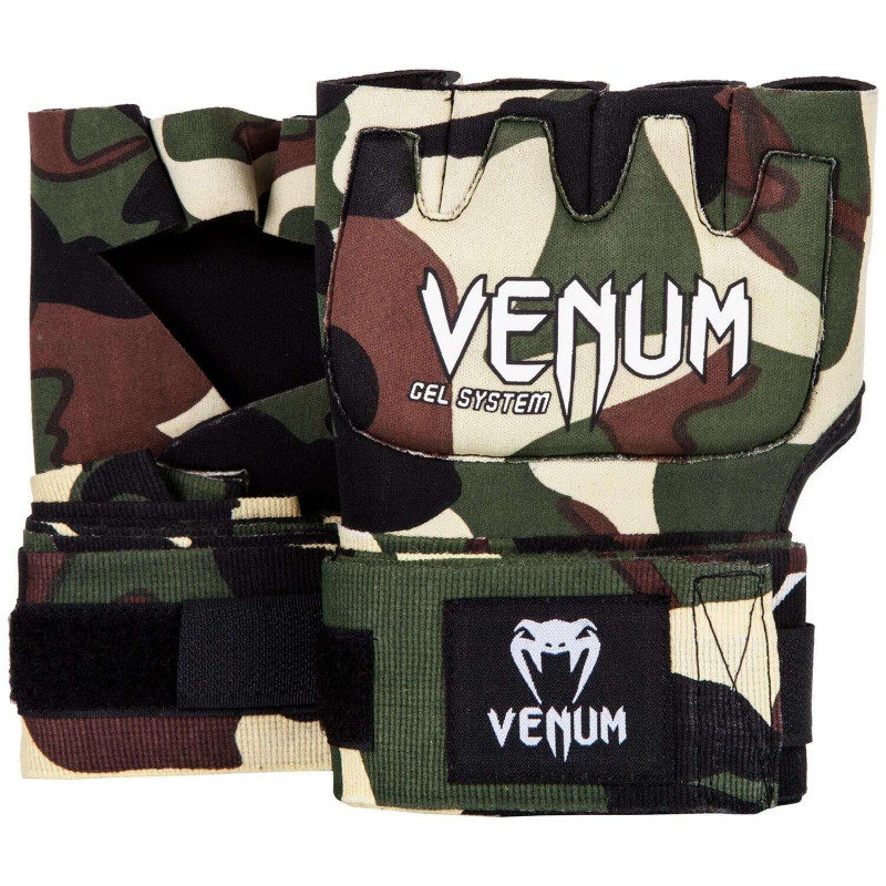 Быстрые гелевые бинты Venum Kontact Gel Glove Wraps Forest Сamo (01850) фото 1