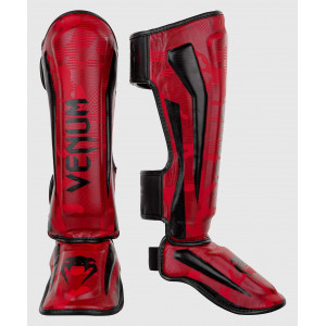Защита ног Venum Elite Shin Guards Red Camo
