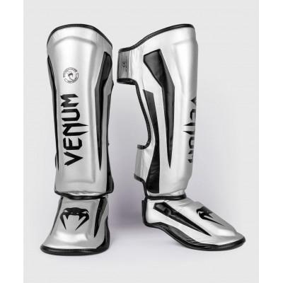 Защита голени стопы Venum Elite Silver/Black (02968) фото 2