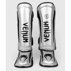 Защита голени стопы Venum Elite Silver/Black