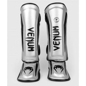 Защита голени стопы Venum Elite Silver/Black