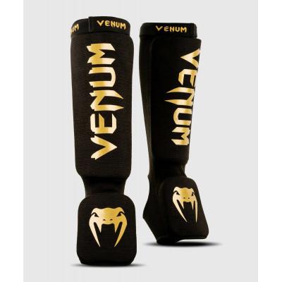 Защита ног Venum Kontact Shin Guards Black/Gold (02074) фото 1