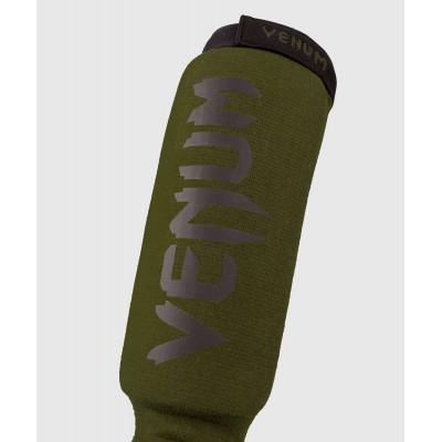 Защита ног Venum Kontact Shin Guards Khaki/Black (02075) фото 5