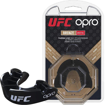 Капа OPRO Бронзова голограма UFC Чорна (01604) фото 1