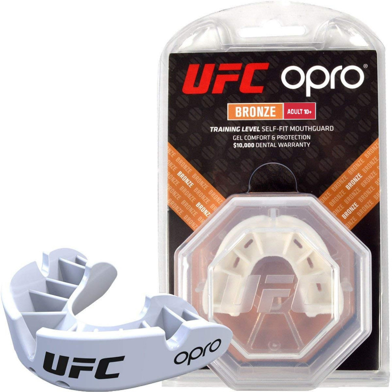 Капа OPRO Бронзова голограма UFC Біла (01605) фото 1