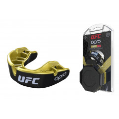 Капа OPRO Gold UFC Hologram Black Metal/Gold