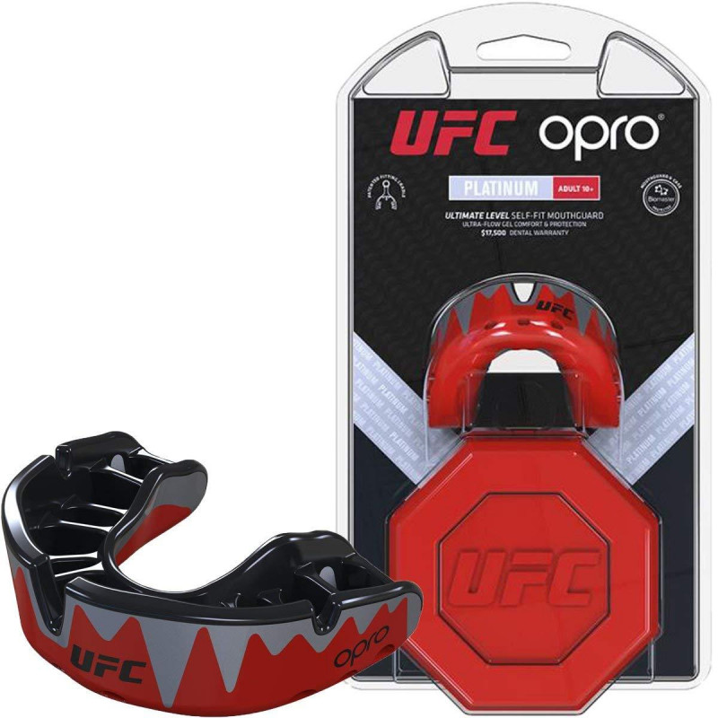 Капа OPRO Platinum UFC Hologram Red Metal/Black (01614) фото 1