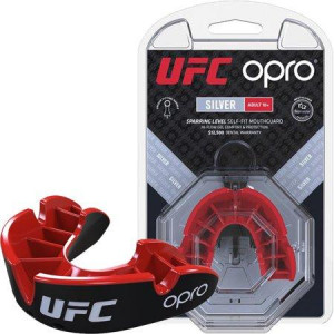 Капа OPRO Silver UFC Hologram Black/Red