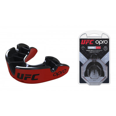 Капа OPRO Silver UFC Hologram Red/Black (01608) фото 1