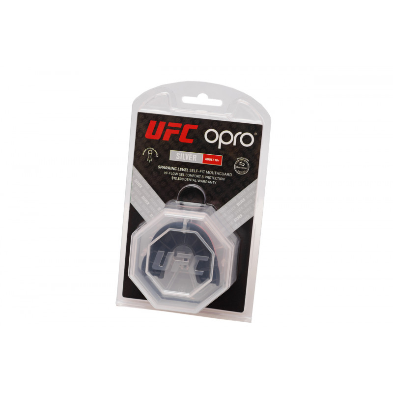 Капа OPRO Silver UFC Hologram Red/Black (01608) фото 3