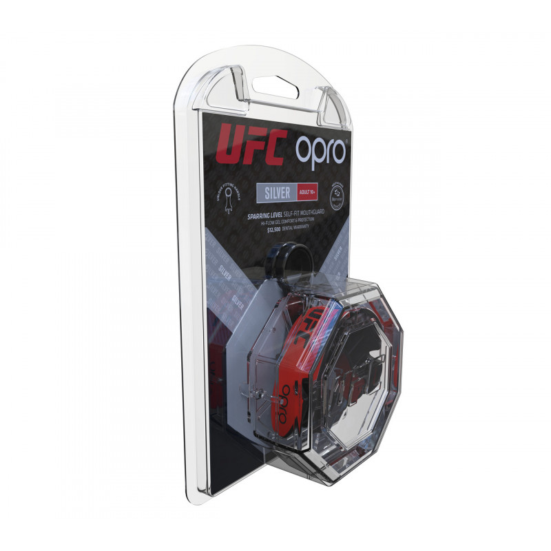Капа OPRO Silver UFC Hologram Red/Black (01608) фото 4