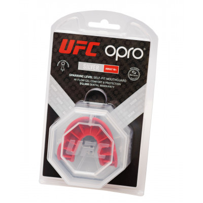 Капа OPRO Silver UFC Hologram Black/Red (01607) фото 4