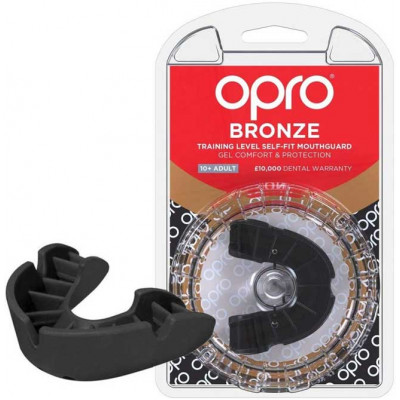 Боксерська капа OPRO Bronze Black (01793) фото 1