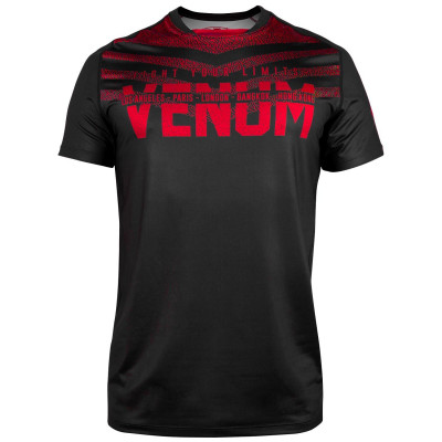 Футболка Venum Signature Dry Tech T-shirt B/Red (01737) фото 1