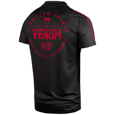 Футболка Venum Signature Dry Tech T-shirt B/Red (01737) фото 4