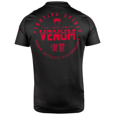 Футболка Venum Signature Dry Tech T-shirt B/Red (01737) фото 2