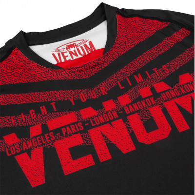 Футболка Venum Signature Dry Tech T-shirt B/Red (01737) фото 5
